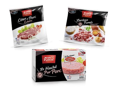 Haché, Côtes de porc échine, Lardons fumés